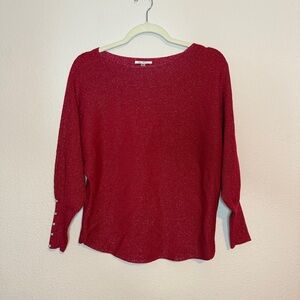 Vita Milano Red Glitter Sweater